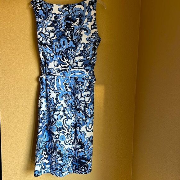 H&M Dress Sleeveless bluesโon whiteโ12 - Picture 2 of 9